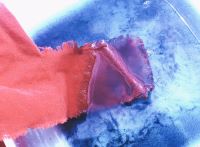 Folium pezza di tessuto imbevuta di colore
