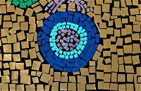 dettaglio di un mosaico con il fondo oro
