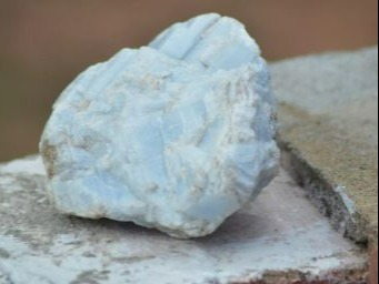 La calcite bleu in una fotografia da vicino