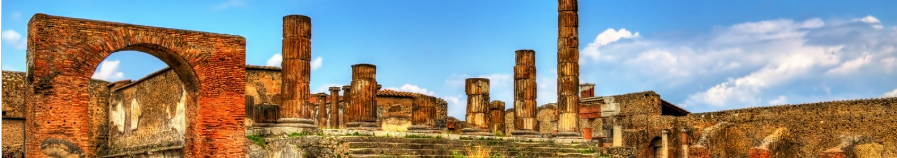 Fotografia panoramica di Pompei