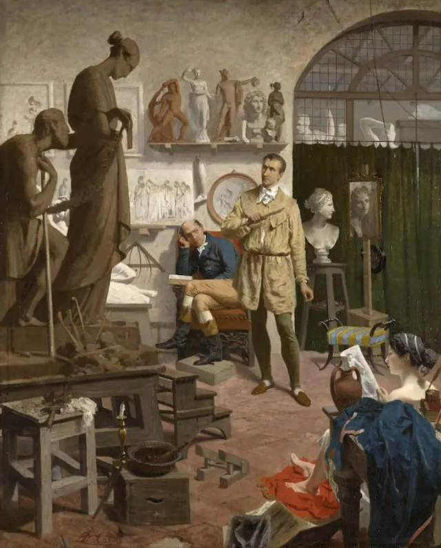 Pompeo Calvi La bottega del Canova 1880