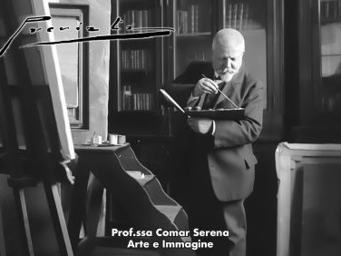 Gaetano Previati ritratto dell'artista e firma dell'artista