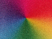 Puntini di colore verde blu e giallo ravvicinati