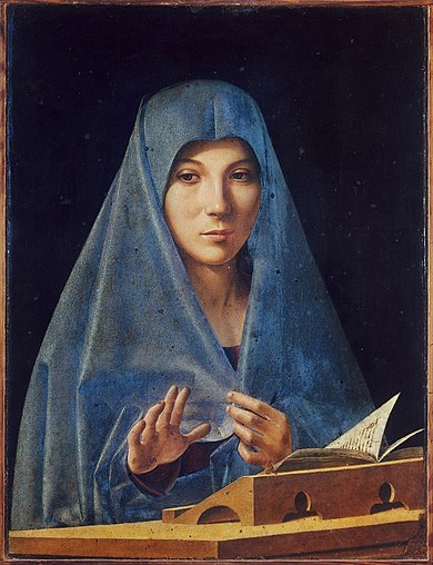 Dipinto Virgin Annunciate by Antonello da Messina Galleria Regionale della Sicilia Palermo