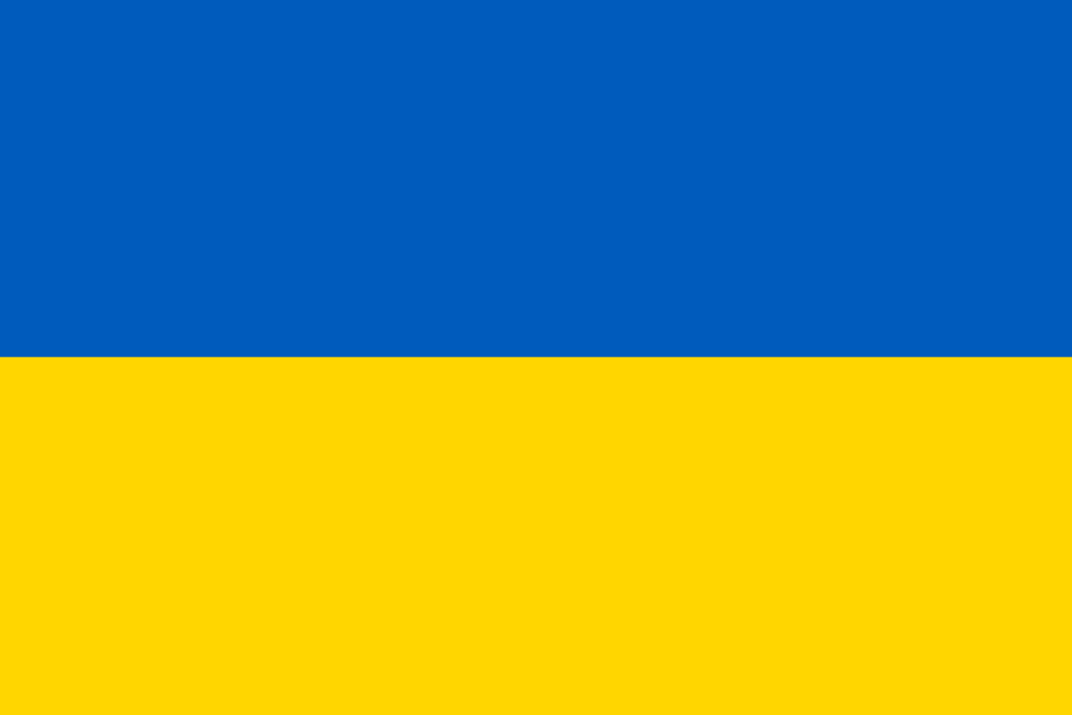 bandiera ucraina a copertina delle slide con traduzione in ucraino