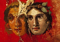 rosso pompeiano in un affresco pompeiano