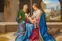 Dipinto Sacra Famiglia di Giogione