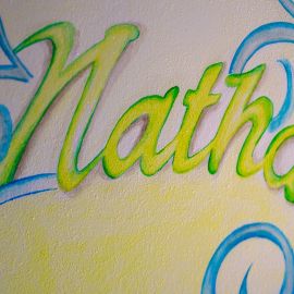 Pittura murale di cameretta bambino Nathan con albero della vita